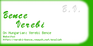 bence verebi business card